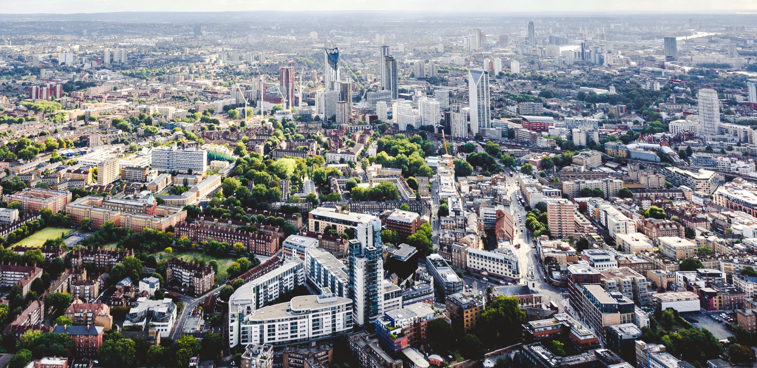 Aerial view of London